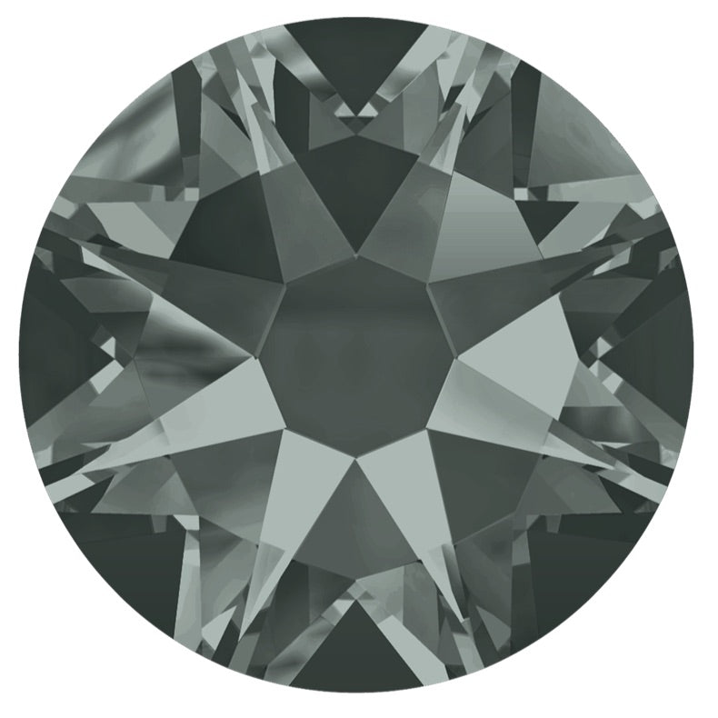 2058 & 2088 SWAROVSKI Crystal Flatback No-Hotfix - Black Diamond