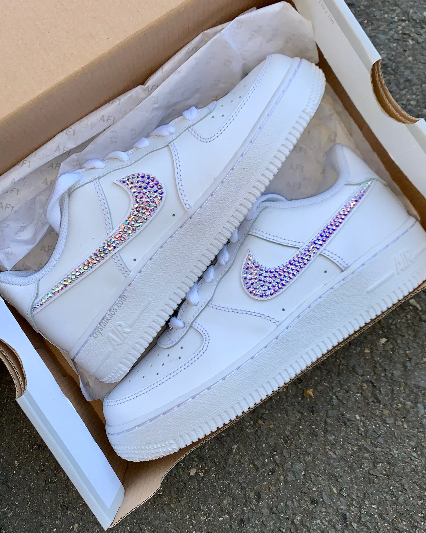 Crystal Nike Air Force 1 — Swoosh Edition