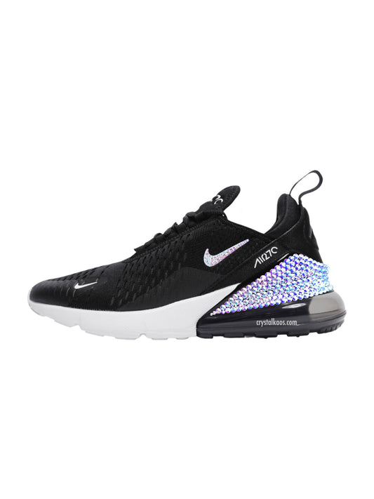 Bling Nike Black/White Air Max 270 embellished with Crystals.